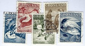 Greenland SC#41-45 Used F-VF...!!