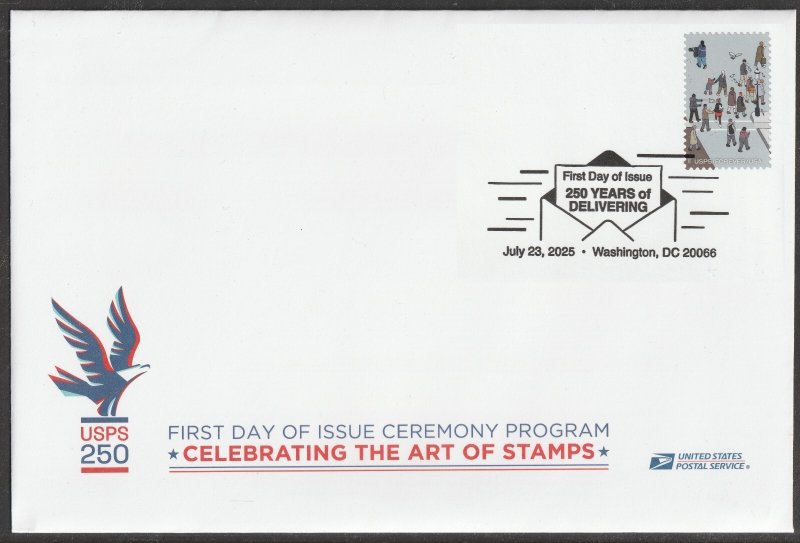 US 6023s 250 Years of Delivering #19 Ceremony Program FDC 2025