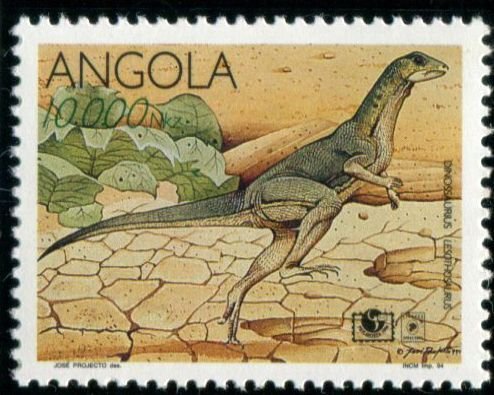 906-910 Angola Dinosaurs, Mint set of 4 & SS
