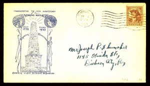 U.S. #706 USED ON COVER WITH PSE CERT. 