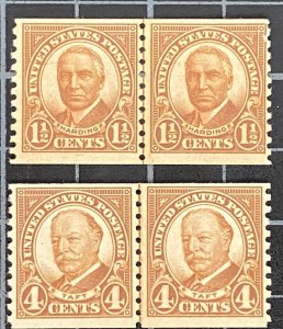 US Stamps-SC# 686 - 687 - MNH - Coil Line Pairs - SCV = $33.50