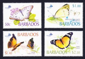 Barbados Butterflies 4v SG#1261-1264 SC#1073-1077