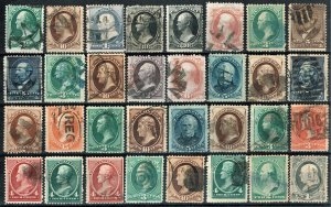 [0974] 1870-90 Selection of « Bank note issue » used (x32)