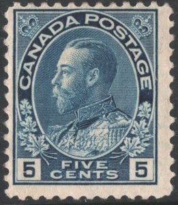 Canada SC#111 5¢ King George V (1912) MLH*