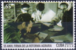 CUBA Sc# 5514  AGRARIAN REFORM Fidel Castro  2014  MNH mint