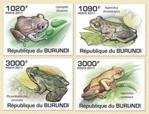 BURUNDI 2011 - Frogs M/S. Official issues.