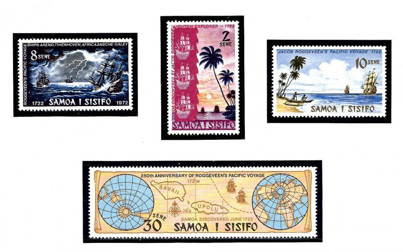 Samoa 365-68 MNH 1972 200th anniv of Jacob Roggeveens Exploration