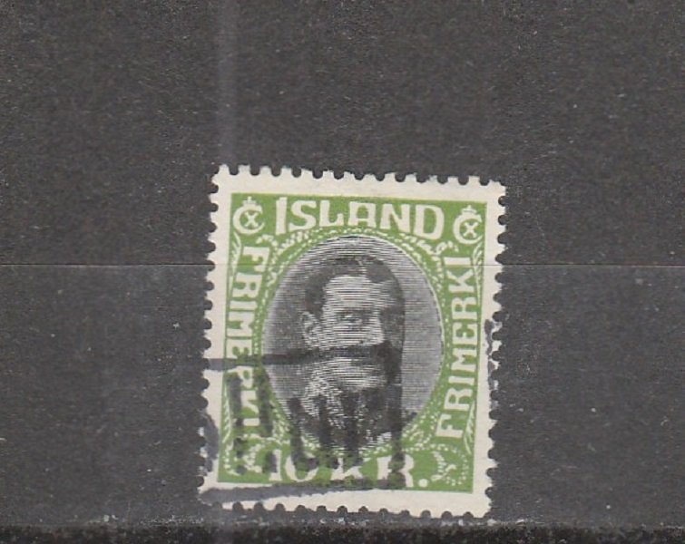 Iceland  Scott#  116  Used with Revenue Cancel  (1920 King Christian X)