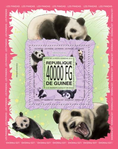 GUINEA 2013 SHEET PANDA BEARS WILDLIFE