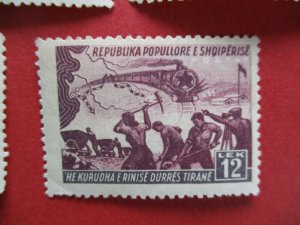 SG498-505 1948 Albania Construction of Durres - Tirana Railway Set MM