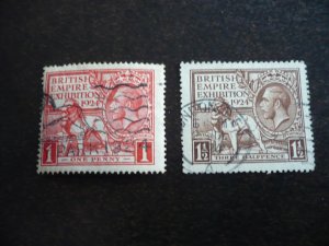 Stamps - Great Britain - Scott# 185-186 - Used Set of 2 Stamps