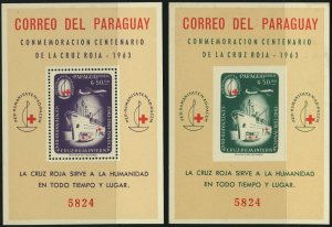 Paraguay #805a International Red Cross Latin America Souvenir Sheets 1964 MNH