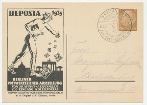 Postal stationery Germany 1935 Philatelic exhibition Berlin - Hermes - Stamps