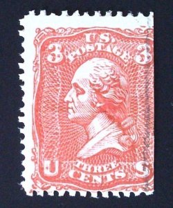 Scott #79-E25K - 3c Light Red - HM - Lithographic Essay - Grill Points Down