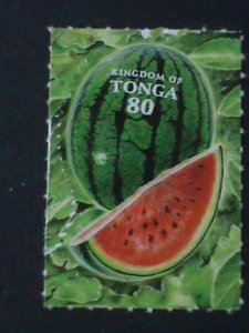 ​TONGA-SC#1054D -BEAUTIFUL LOVELY WATER MELON-DIE CUT- MNH -VF-HARD TO FIND