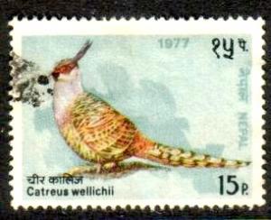 Bird, Cheer Pheasant, Nepal stamp SC#332 used