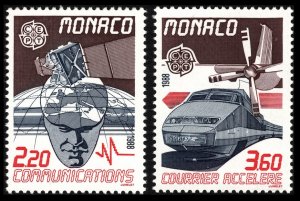 1988 Monaco 1859-1860 Europa CEPT / Satellite 5,00 €