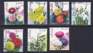 Latvia Flower Stamps New Issue in 2014, Used