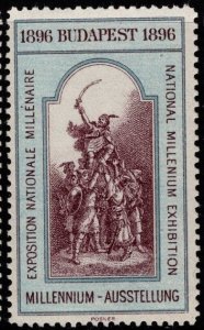 1896 Hungary Poster Stamp National Millennium Exhibition Budapest MNH