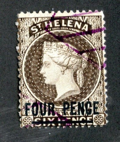 1894 St Helena Sc#38a annuled ( 1472 BCX2 )