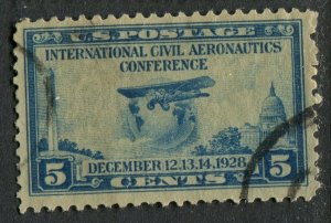 650  5c  International Civil Aeronautics Conference Used