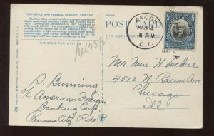 Canal Zone 54 Used on 1921 Post Card from Ancon CZ to Chicago LV9232