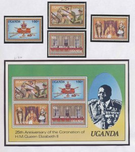 UGANDA  - Scott 215 / / 274 - MNH sets & S/S - THREE SCANS --c