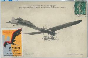 74166 -  FRANCE - Postal History - Reims AVIATION  POSTCARD - Muller  # 69 1910