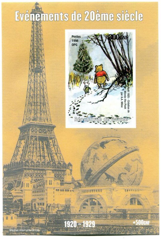 Guinea 1998 EVENTS 1920/1929 Winnie-the-Pooh s/s Imperforated mnh.vf