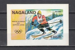 Nagaland, 1972 India Local. Sapporo Winter Olympics s/sheet.