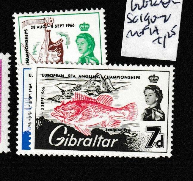 Gibraltar Fish SG 190-2 MNH (10ggr) 