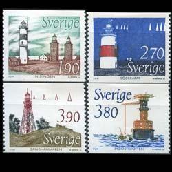 SWEDEN 1989 - Scott# 1719-22 Lighthouses Set of 4 LH