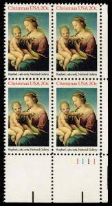 US #2063 Madonna and Child Plate # Block of 4; MNH (1.75)