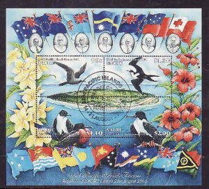 Nauru-Sc#490e- id8-used sheet-Birds-Flowers-2001-