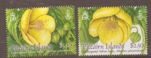 PITCAIRN ISLANDS SG821/2 2011 YELLOW FAUTU MNH