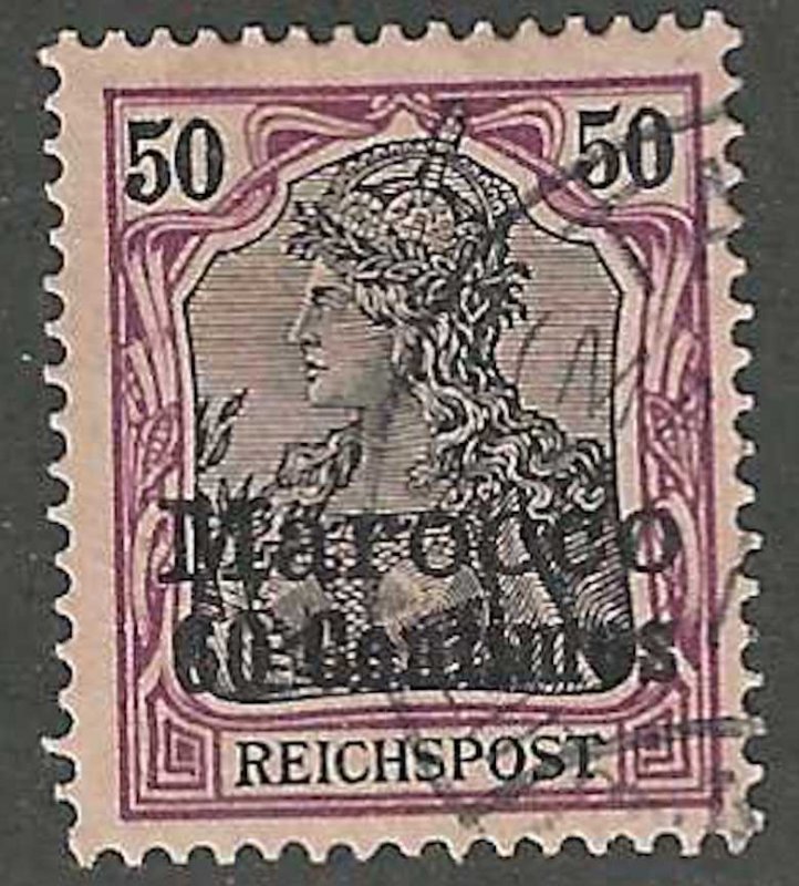 German Offices in Morocco, 1900, Scott #14, Used, Fine-Very Fine 