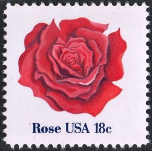 SC#1876 18¢ Flowers of America: Rose Single (1981) MNH