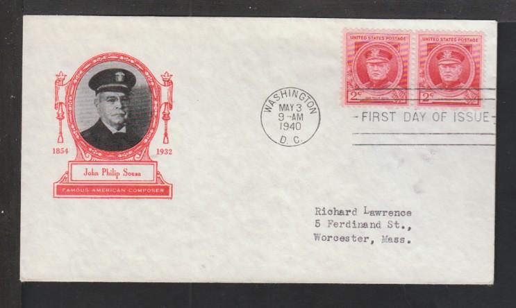 US 880 Sousa 1940 Ioor Typed FDC 