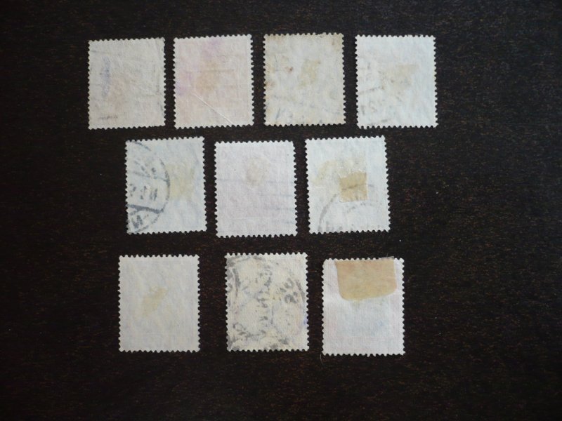 Stamps -Germany-Scott#118-124,126,129-131-Used Partial Set of 10 Germania Stamps