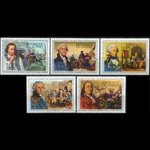 CHAD 1976 - Scott# C181-5 US Bicent. Set of 5 NH