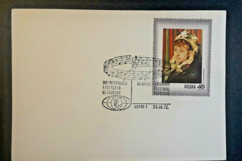 1972 Sopot Poland 12th International Song Festival Cover | Europe - Poland,  Stamp / HipStamp