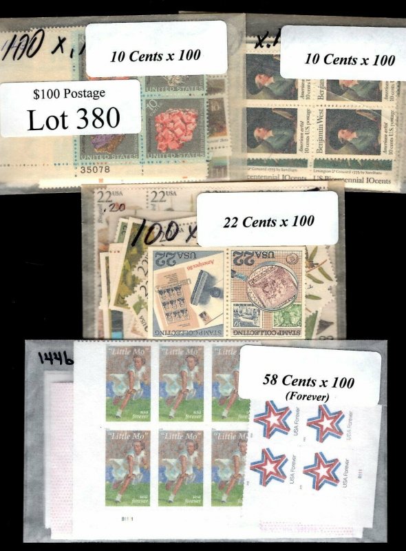 US Discount Postage stamps $100 Face, Only $69.95, Free Shipping Lot #380