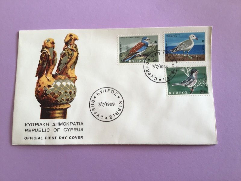 Cyprus First Day Cover Birds 1969 Stamp Cover R43042 