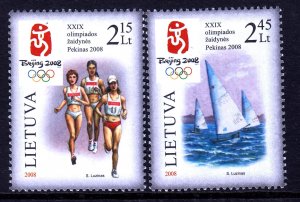 Lithuania 2008 Olympic Games Complete Mint MNH Set SC 871-872