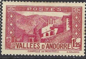 Andorra French 1933 SC 52 Mint 