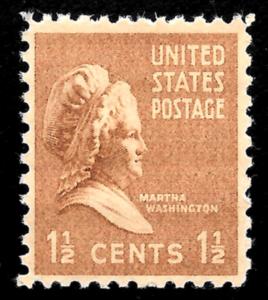 Scott 805 1 1/2c Martha Washington Single MNH VF