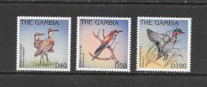 BIRDS - GAMBIA #1898-1900   MNH