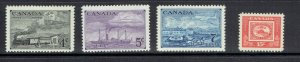 CANADA - 1951 STAMP CENTENARY - SCOTT 311 TO 314 - MNH