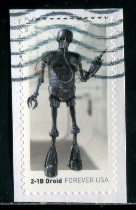 5581 US (55c) Star Wars Movie Droids SA,  used on paper