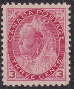 Canada #78 Queen Victoria QV 3¢ 1898-1902 MLH Sc CV $110.00